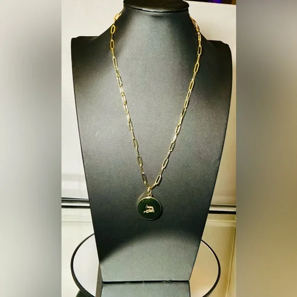 Christian Louboutin Gold Charm W/Necklace on 18K Gold 925 Chain – Italy | Boxed - Picture 7 of 8